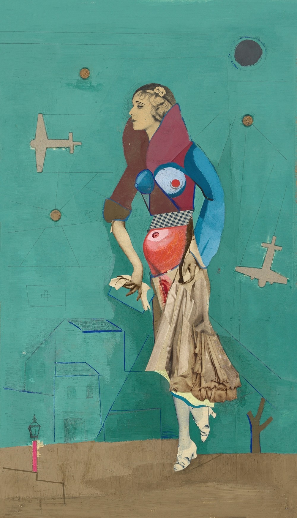 Frau, zwei Flugzeuge, Bomben (around 1940)