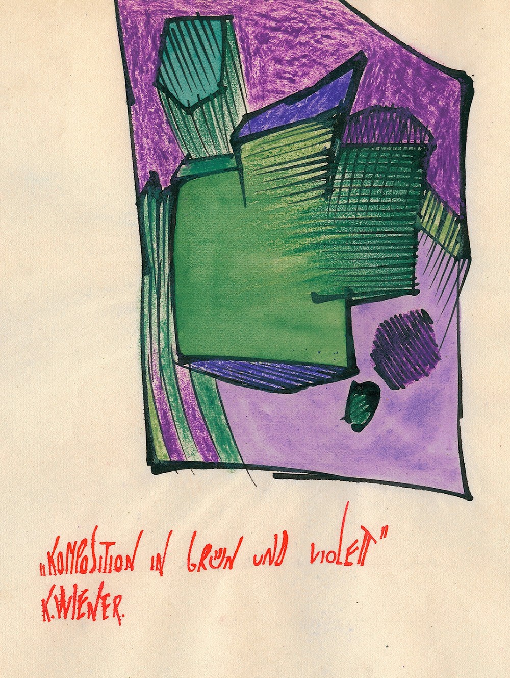 Komposition in Grün und Violett (around 1921)