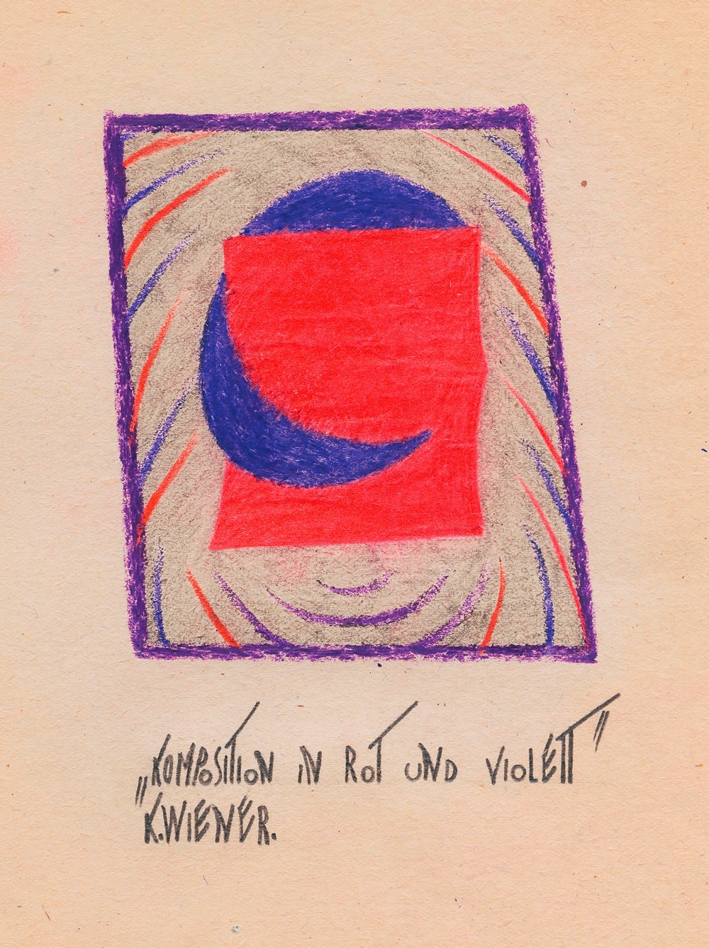 Komposition in Rot und Violett (around 1921)