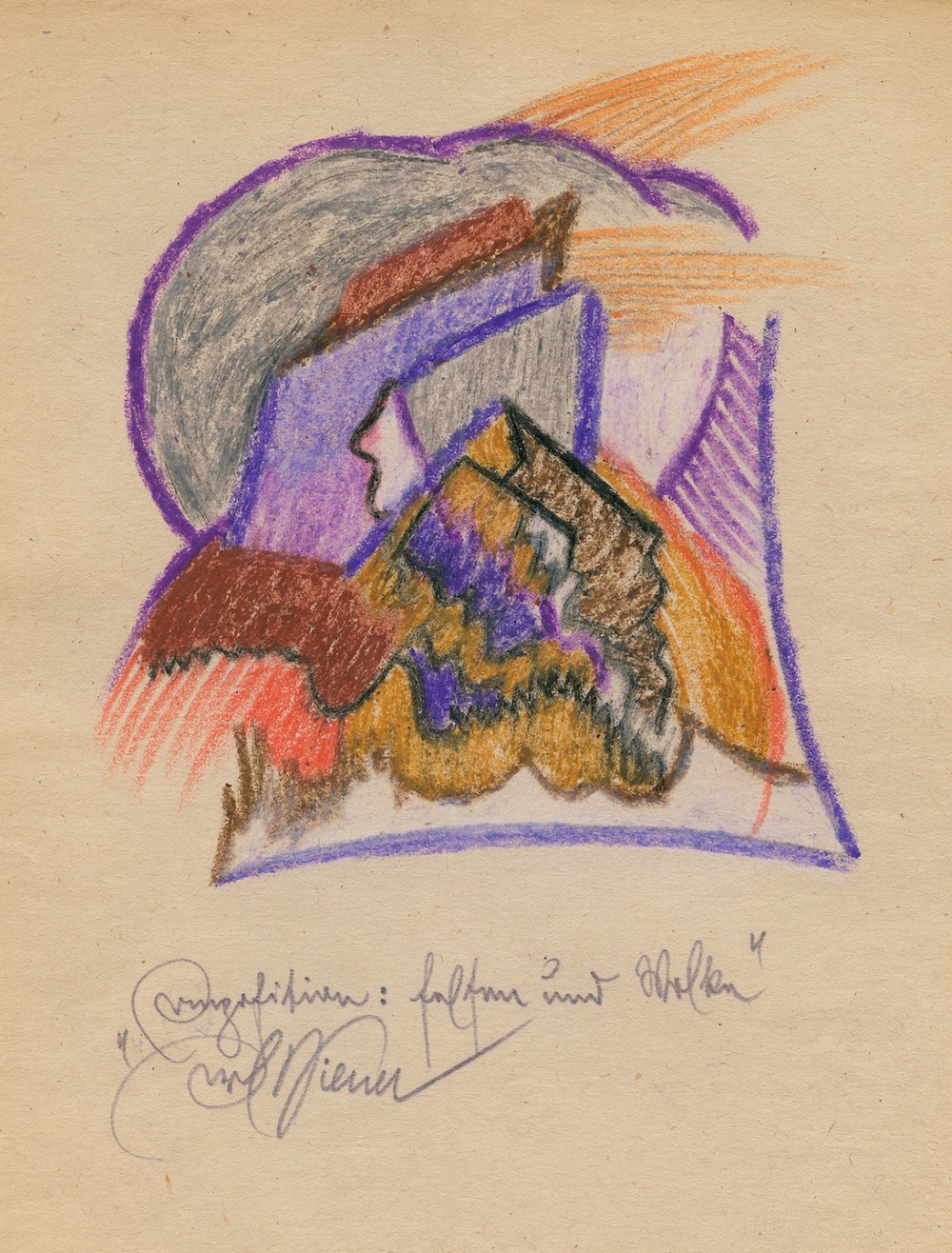 Komposition; Felsen und Wolken (around 1923)