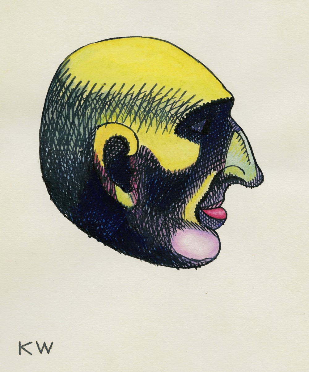 Kopfstudie, aus; ‘Profile’, 10 Blätter, Graz V