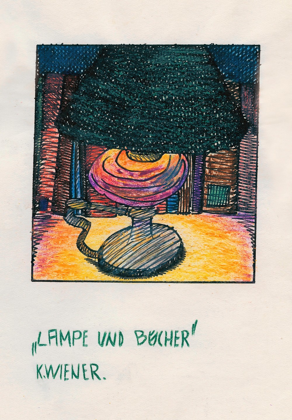 Lampe und Bücher (around 1921)