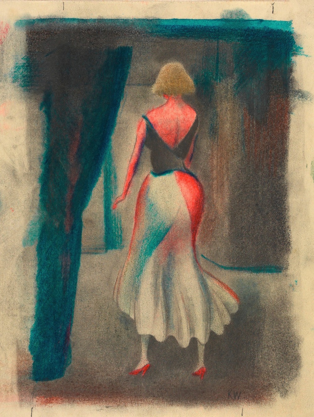 Ohne Titel (Frauenfigur, Rückenansicht) (around 1928)