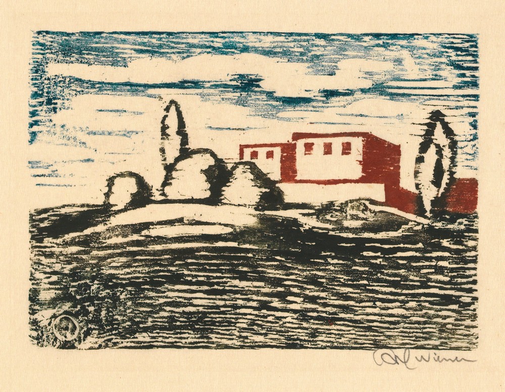 Ohne Titel (Haus in Landschaft) (around 1930)