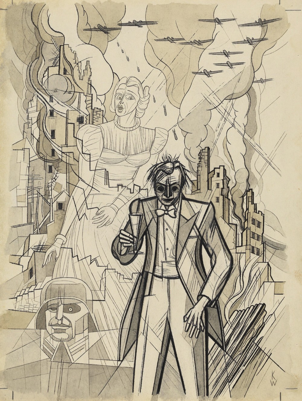 Ohne Titel (Kriegsgroteske) (around 1941)