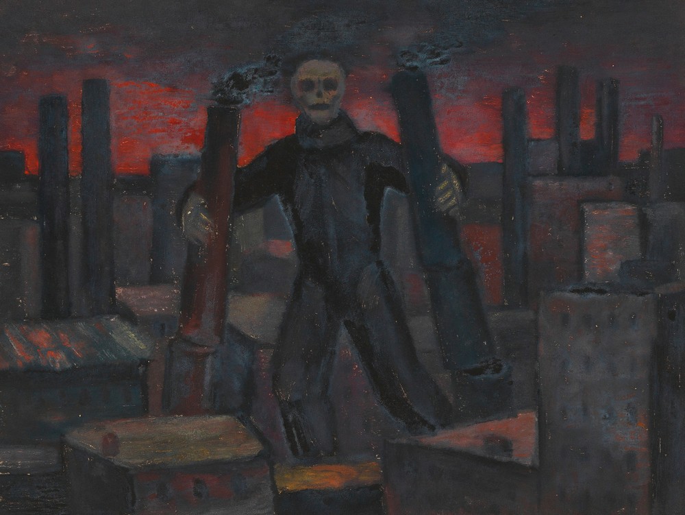 Ohne Titel (Tod mit rauchenden Schloten) (around 1930)