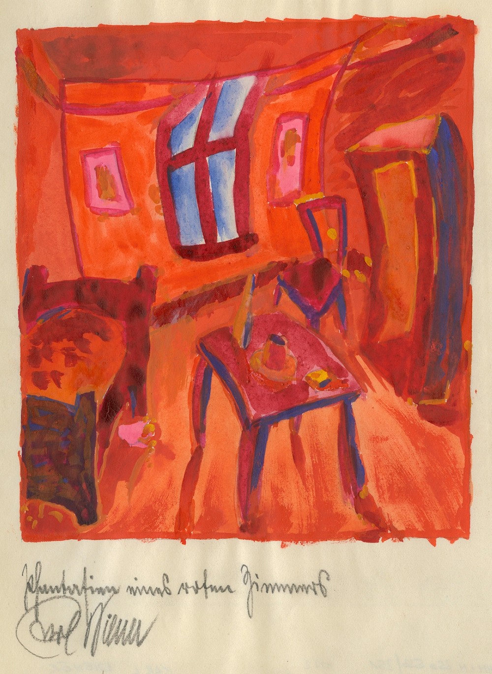 Phantasien eines roten Zimmers (around 1923)