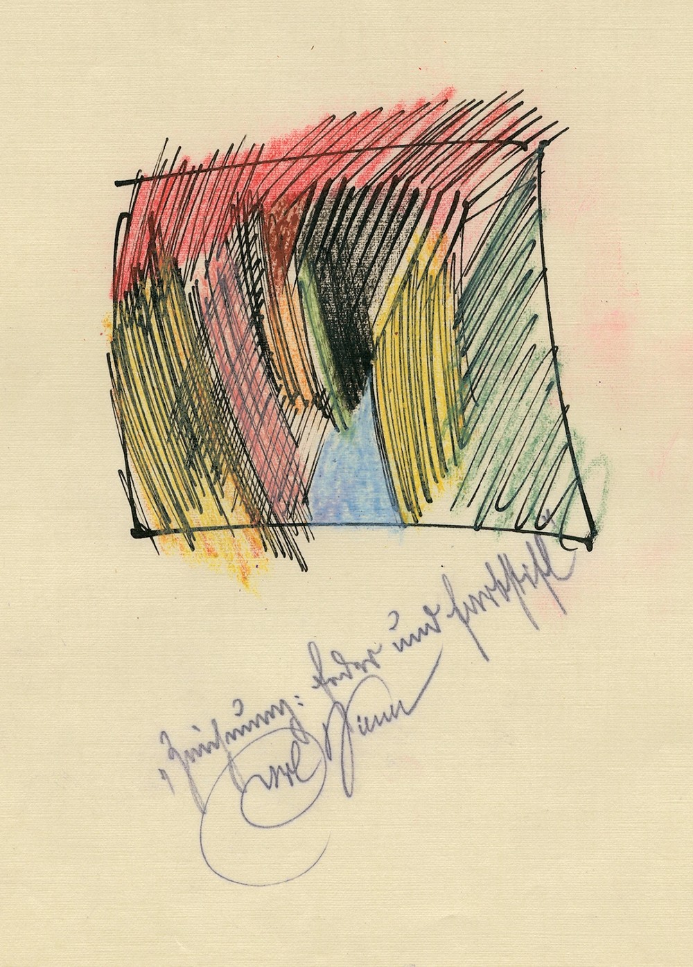Zeichnung; Feder und Farbstift (around 1923)