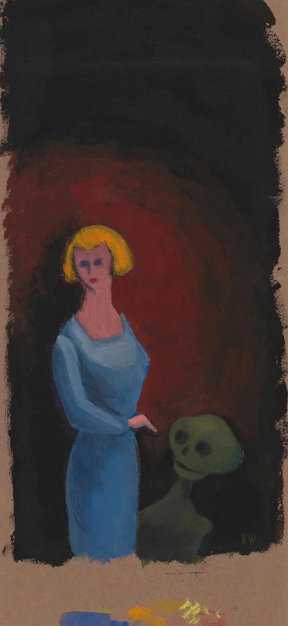 Ohne Titel (Frau mit Tod) (ca. 1932)