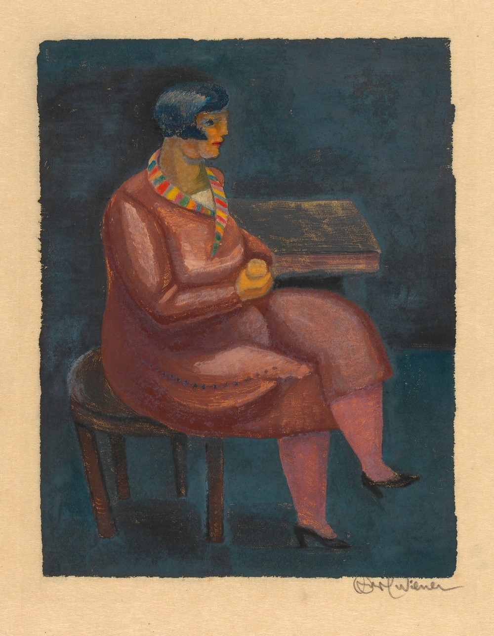 Ohne Titel (sitzende Frau) (ca. 1930)