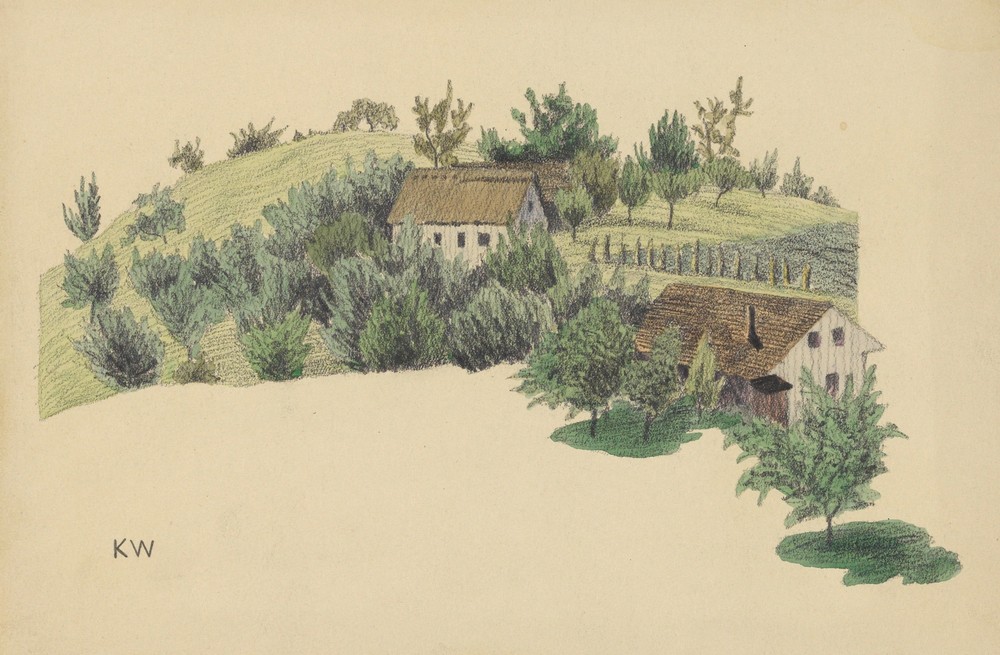 Ohne Titel (Bauerhäuser auf Hügel) (around 1924)