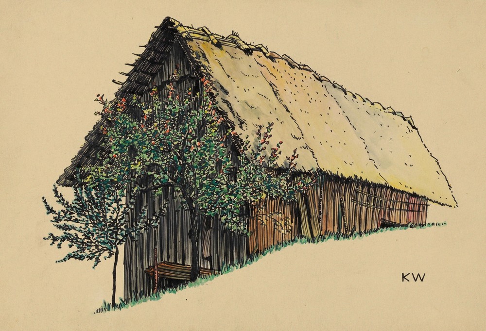 Ohne Titel (Holzscheune) (around 1924)