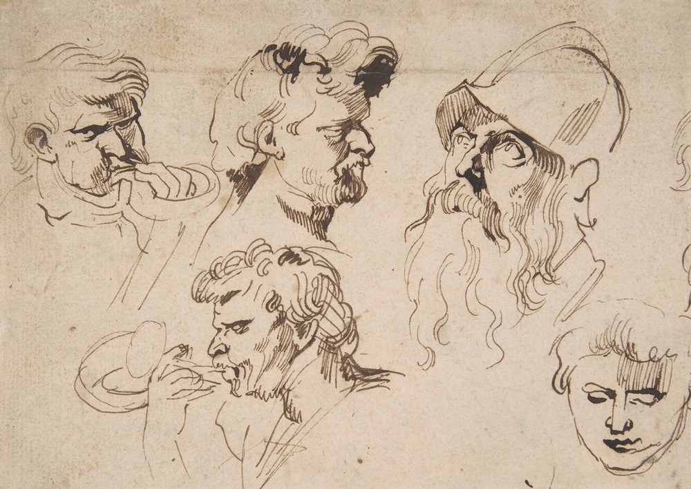 Sheet of Studies of Heads (1615–41)