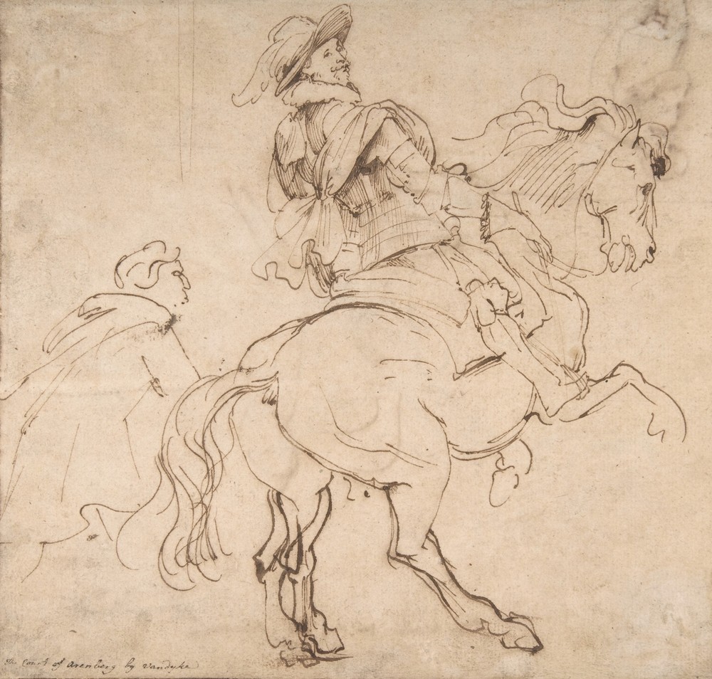 Study for an Equestrian Portrait, Possibly that of Albert de Ligne, Count of Arenberg (ca. 1628–32)