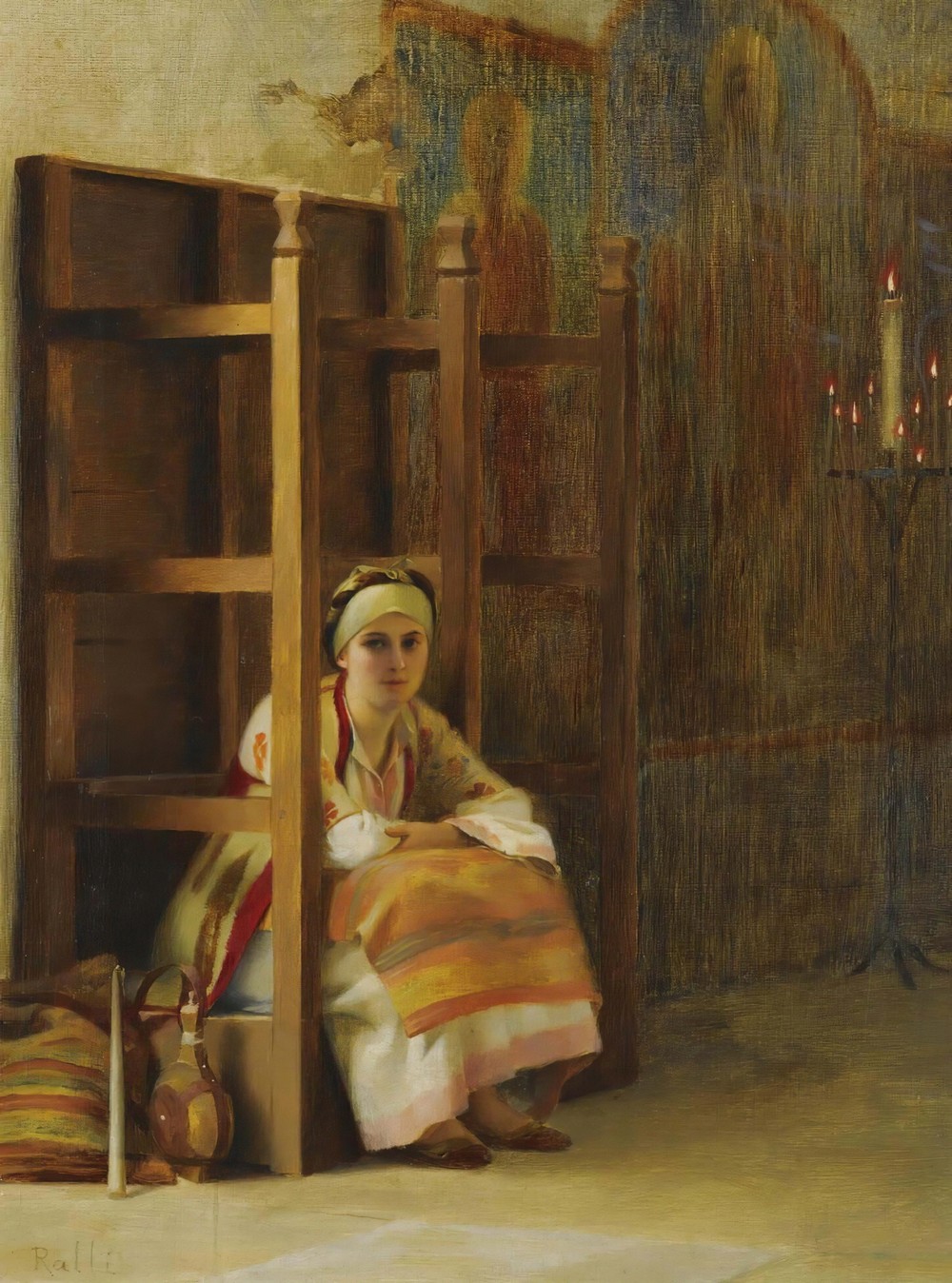 Young Girl In A Greek Church