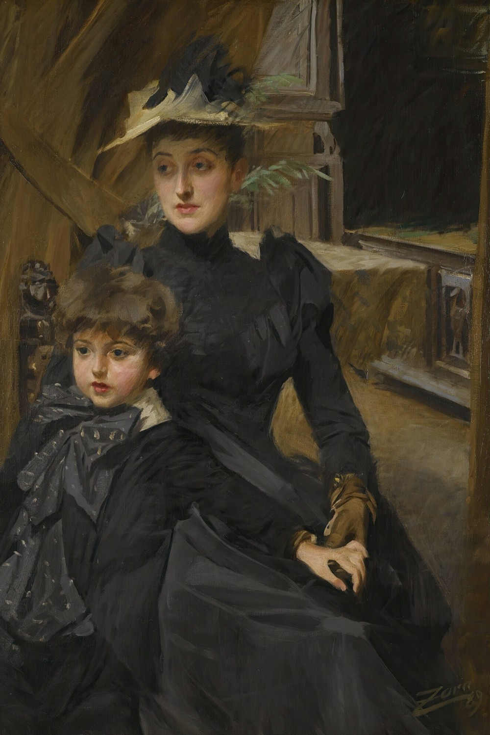 Fru Weguelin Med Son (Mrs Weguelin And Her Son)