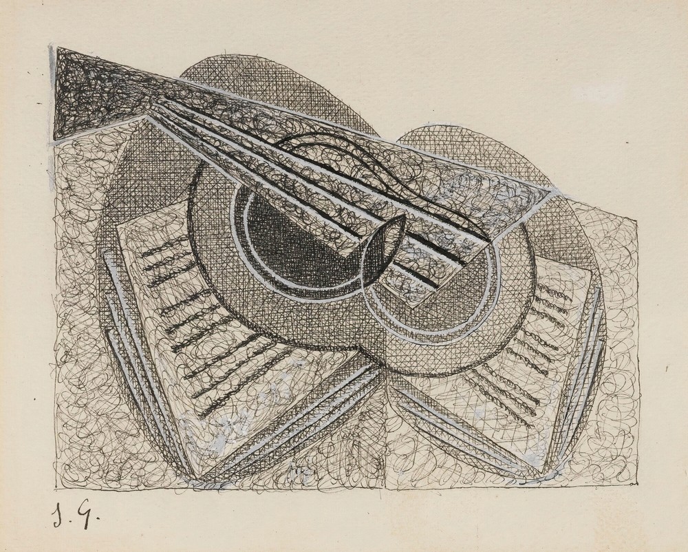Nature Morte À La Guitare Et Un Livre De Musique