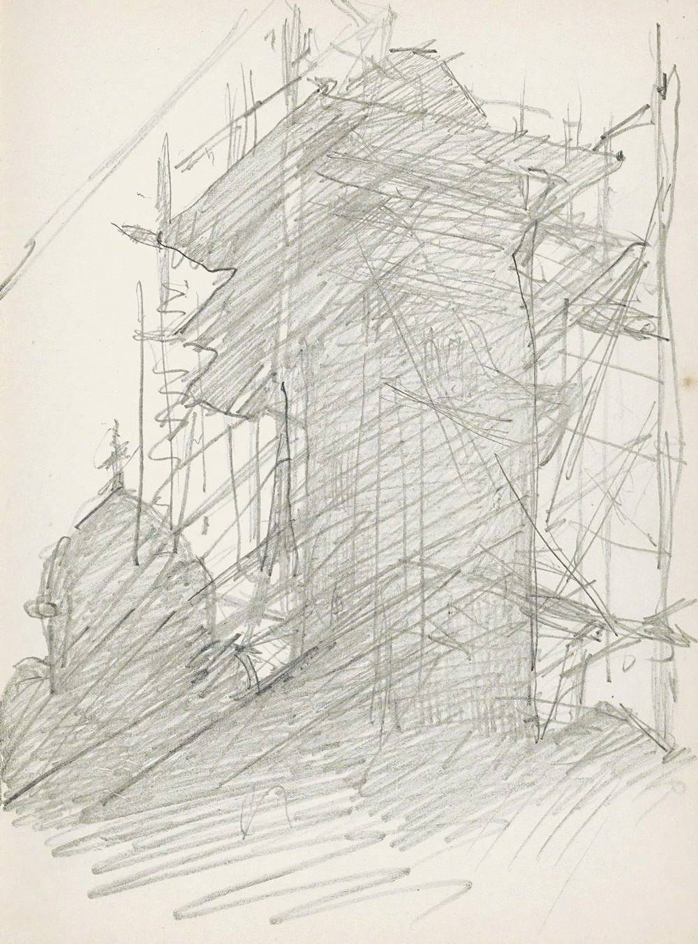 Toren in de steigers