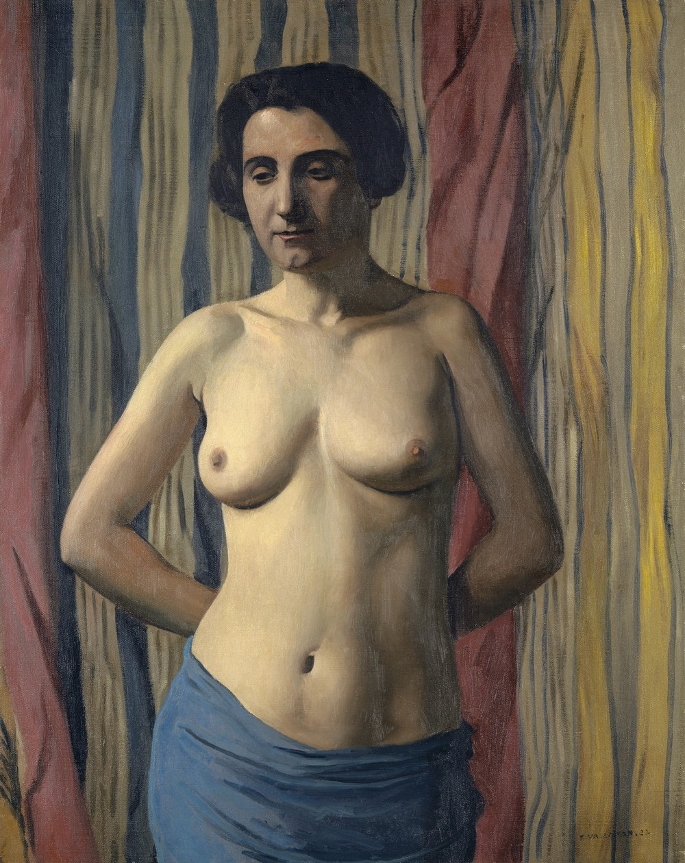 Nude with Blue Sash