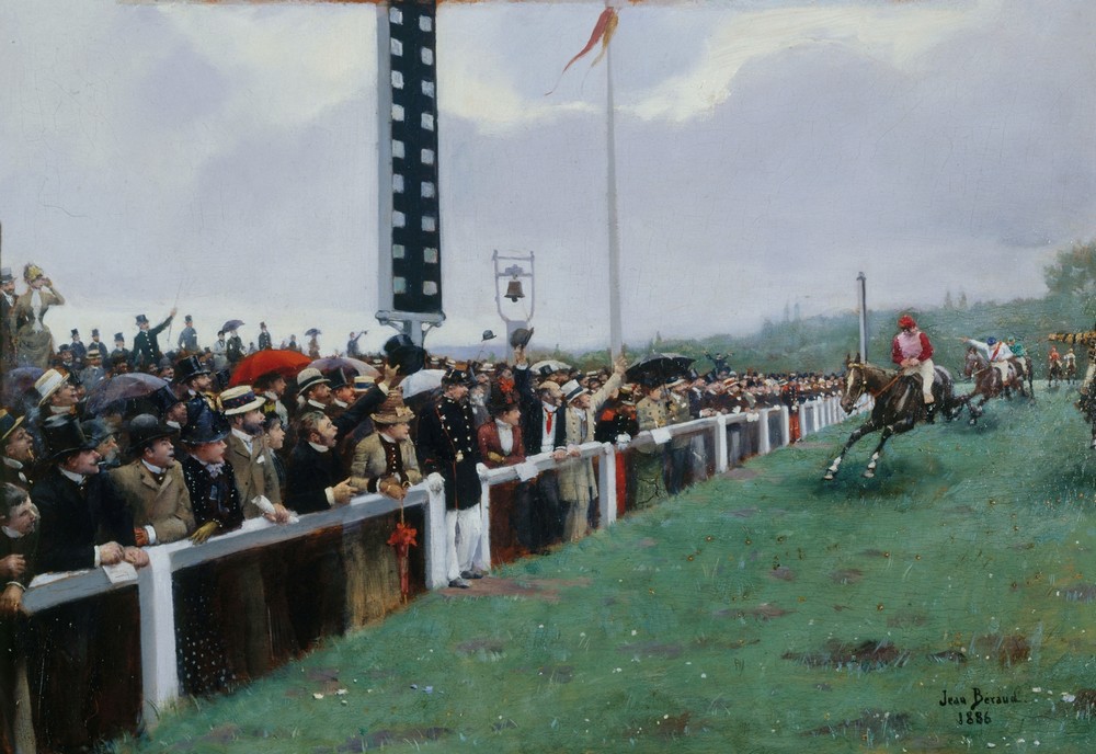 Courses à Longchamp ; l’arrivée au poteau