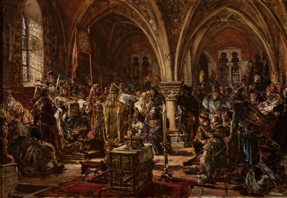 The First Parliament in Łęczyca, from the series “History of Civilization in Poland”