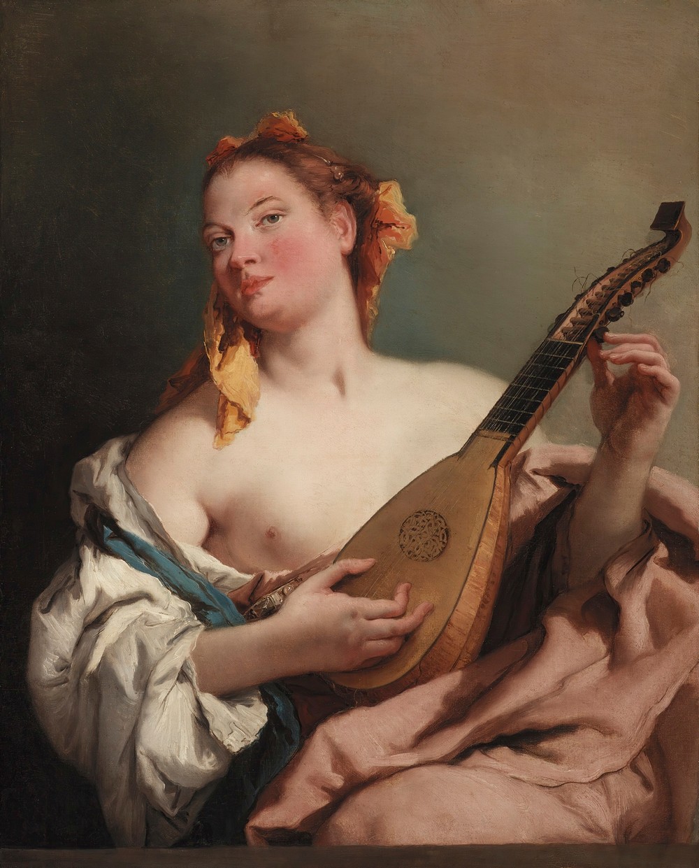 Woman with a Mandolin (ca. between 1755 and 1760)