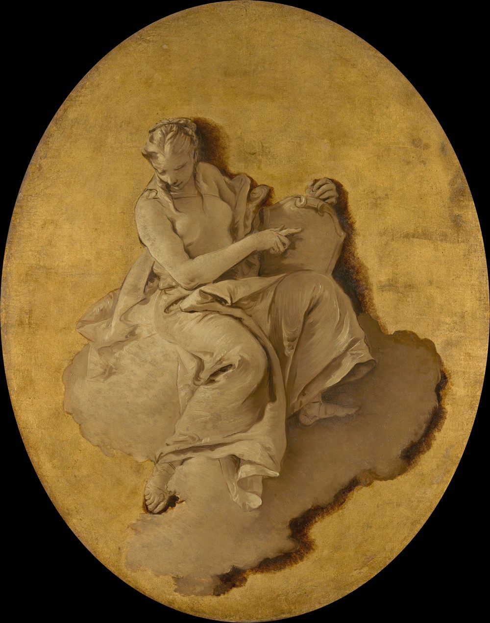 Allegorical Figure of a Woman with a Shield or a Mirror (c. 1740 - 1750)
