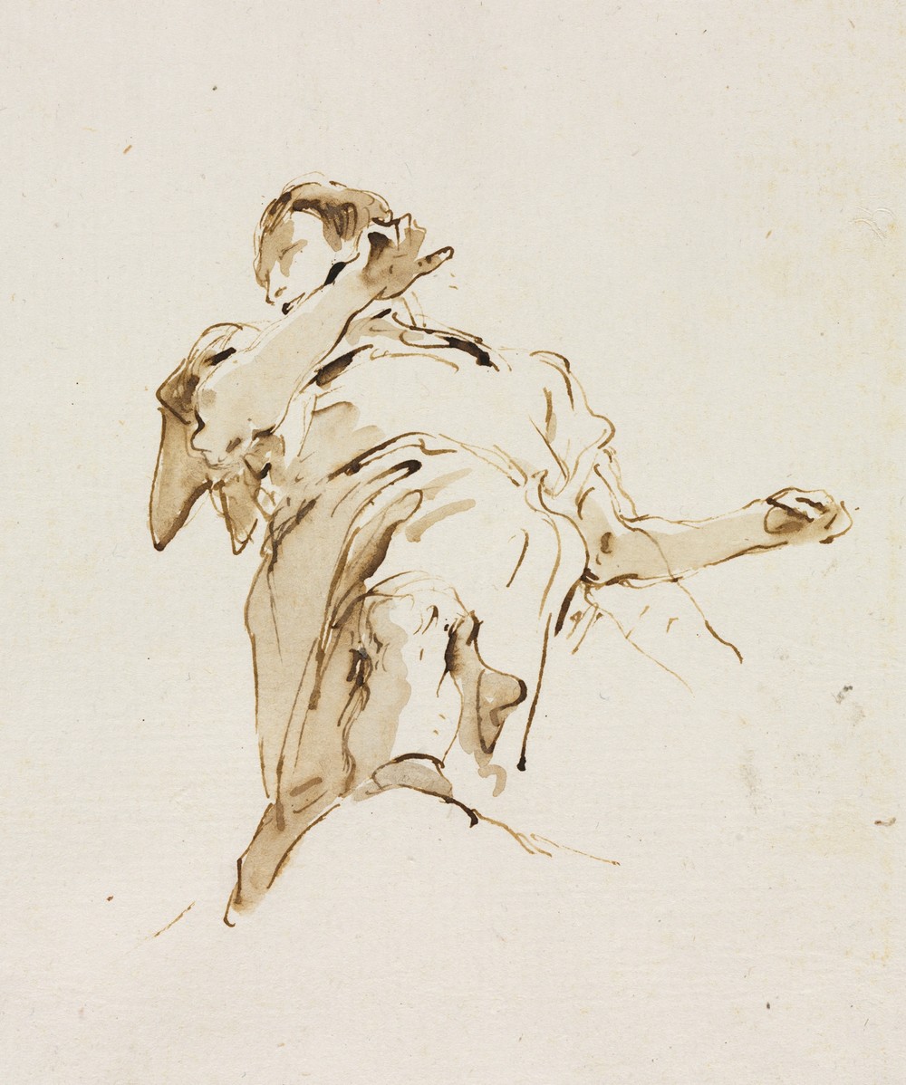 Male(?) Figure Seen from Below (c. 1740s)