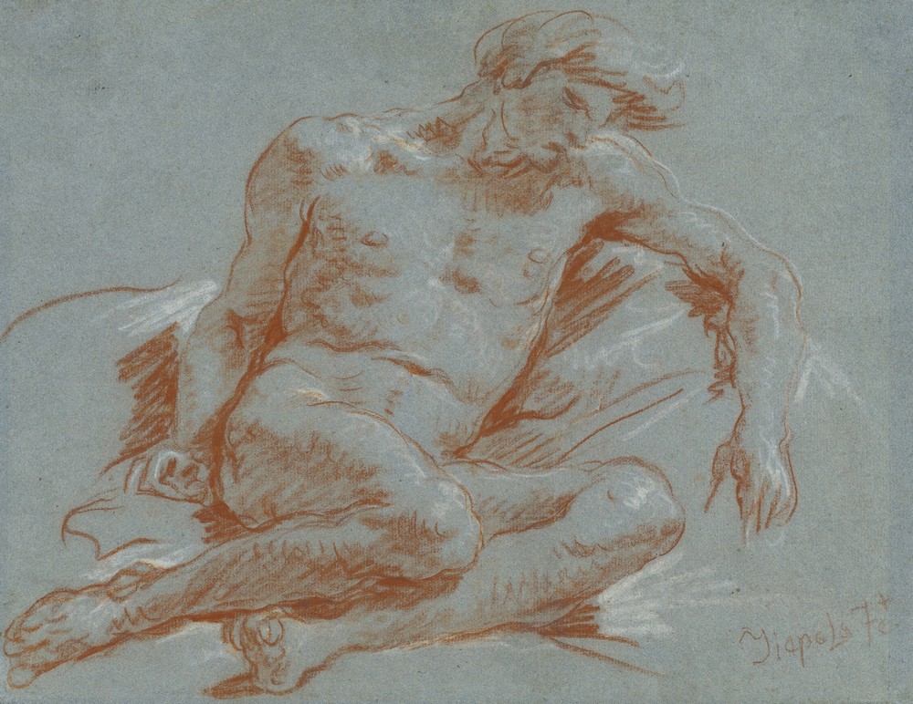 A Seated Male Nude