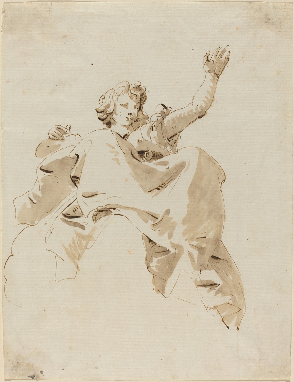 A Woman Seated on a Cloud, Seen from Below (1750s)