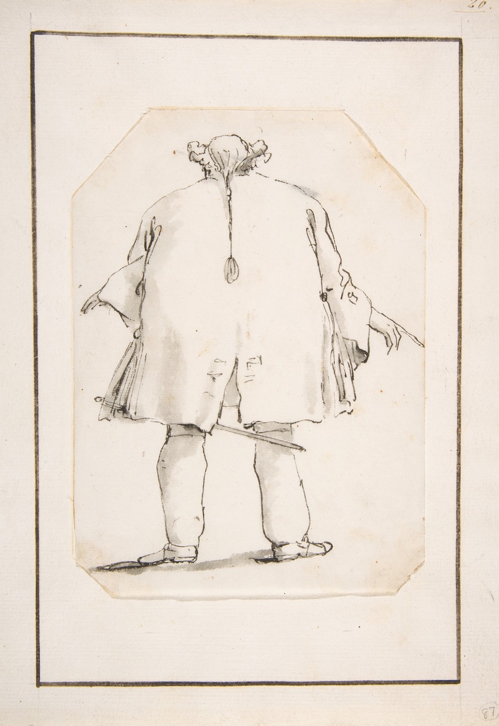 Caricature of a Fat Man, Seen From Behind