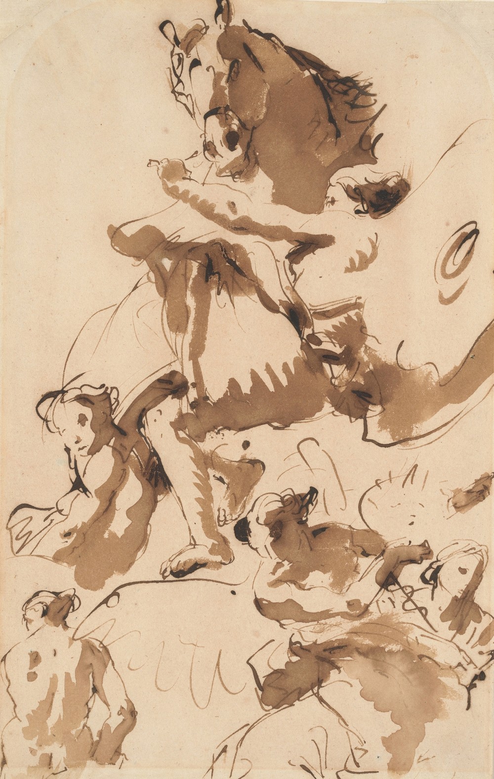 One of the Hours Holding the Bridle of a Horse of the Sun, and Other Figures (ca. 1750–53)