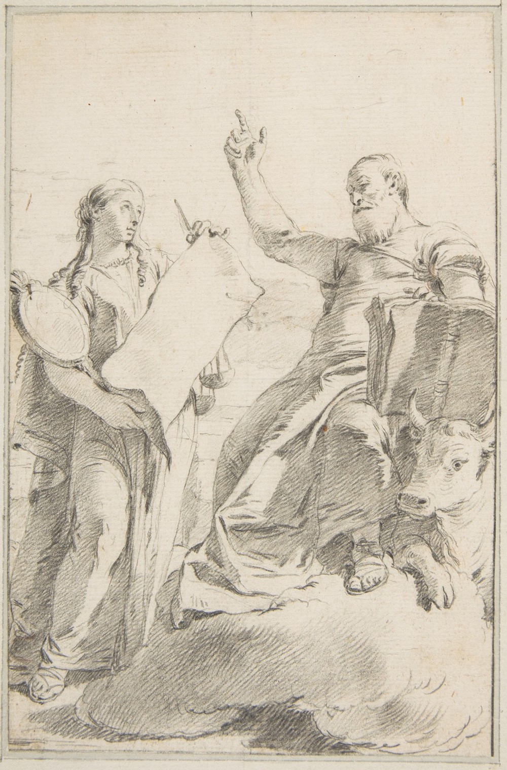Saint Luke with a Female Allegorical Figure