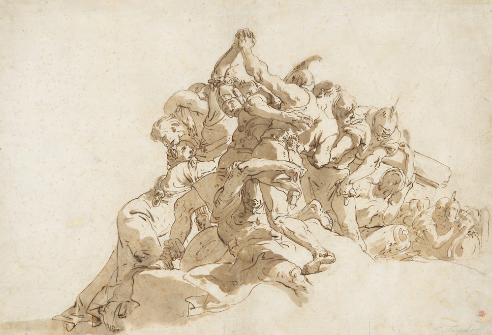 Soldiers Trying to Prevent Two Men From Fighting (1728–30)