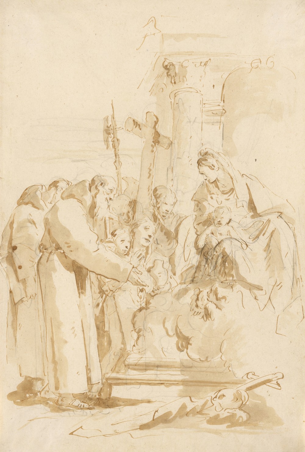 The Virgin and Child Adored by Monks and Others (ca. 1730–35)