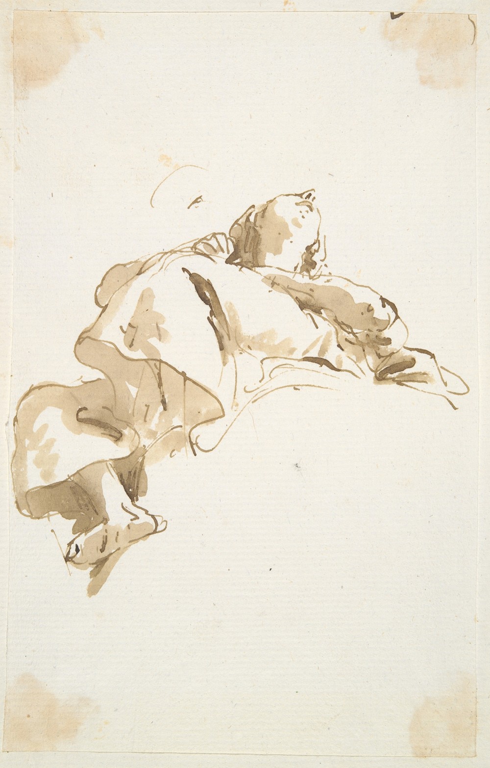 Reclining female figure seen from below (ca. 1740–50)