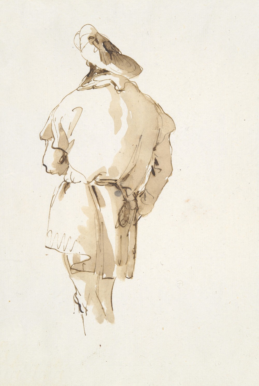 Standing male figure seen from behind (ca. 1740–50)