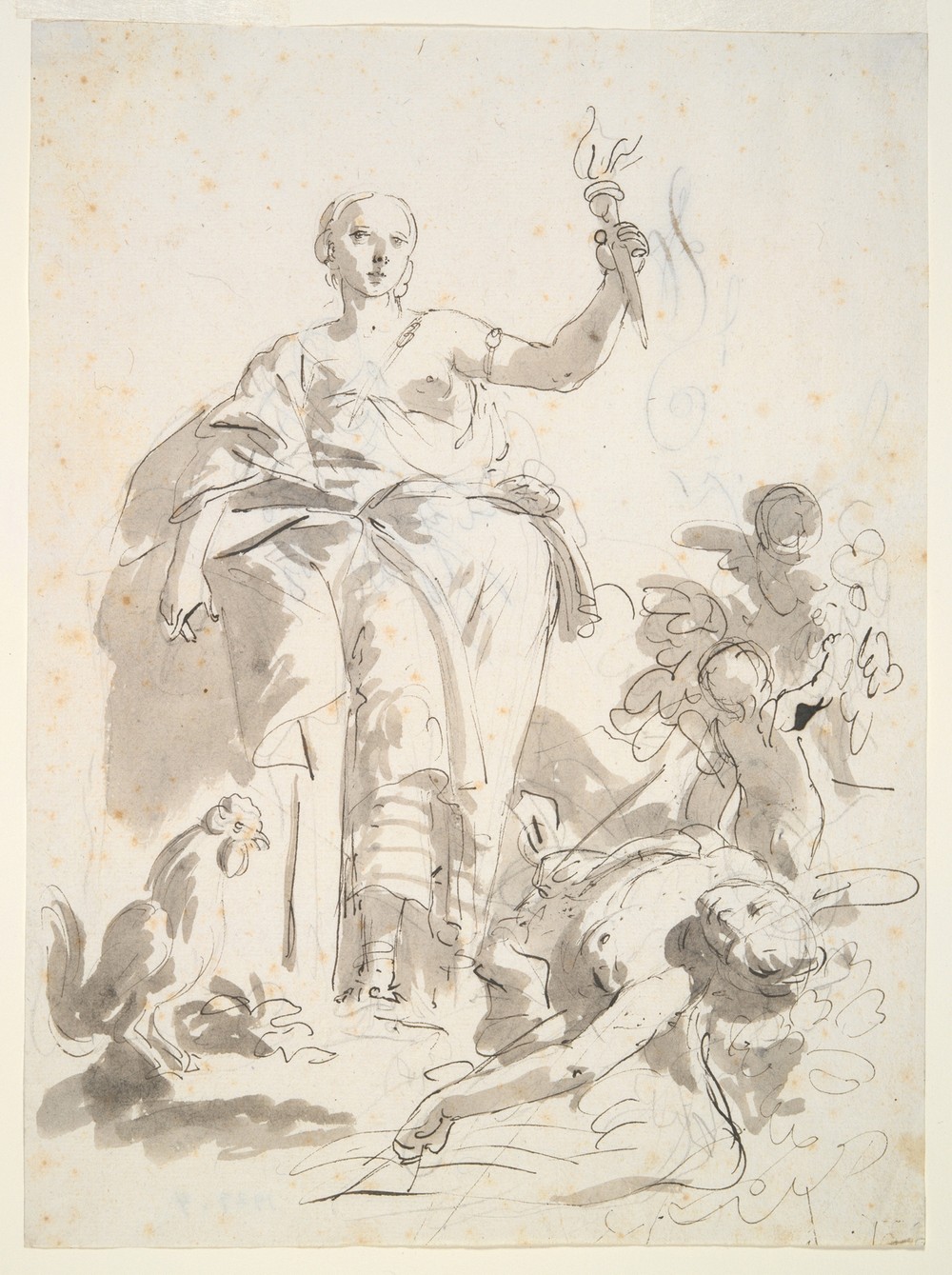 Study for the fresco Industry Triumphing over Idleness, at the Villa Lochi al Biron (ca. 1734)