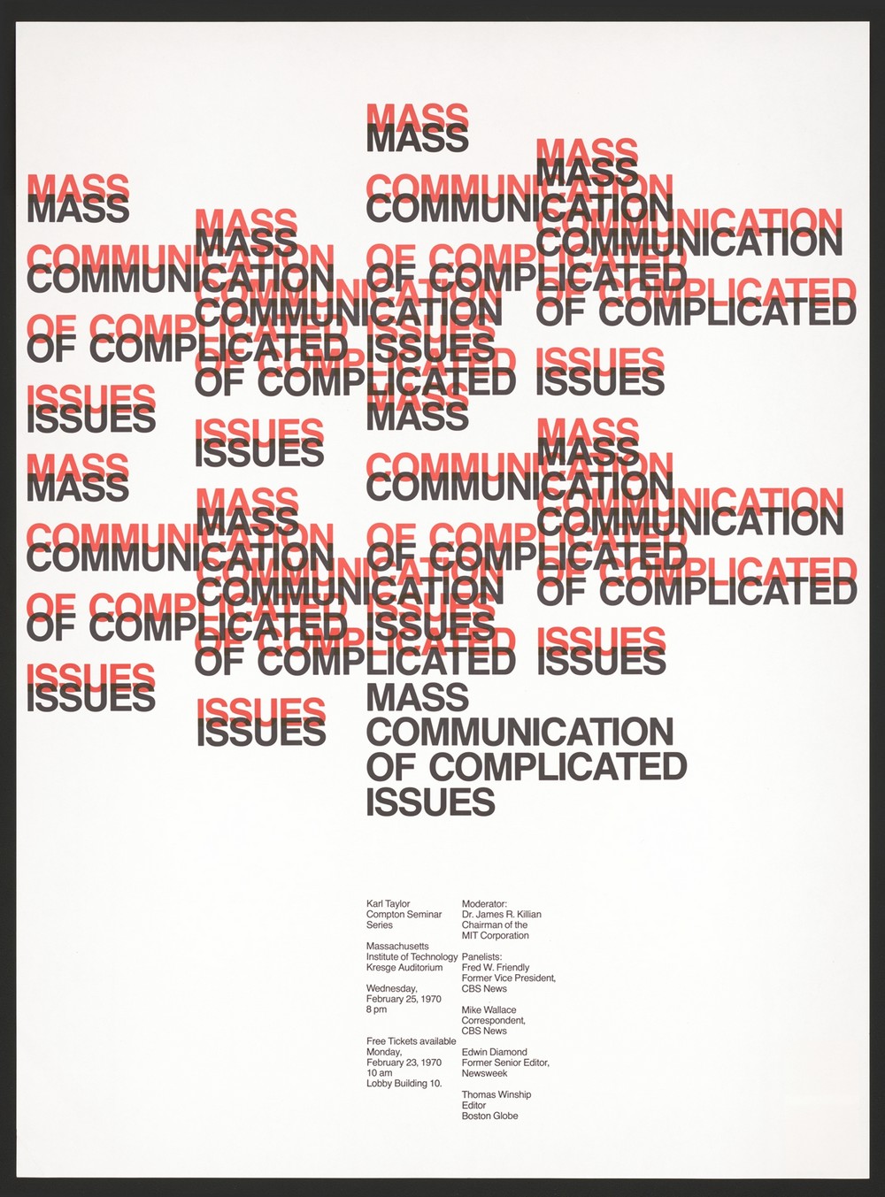 Mass communication of complicated issues Karl Taylor Compton seminar series.