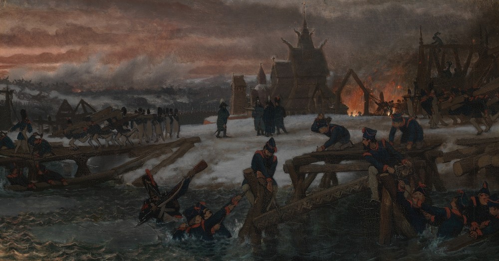 Captain Benthien on the Beresina, Anno 1812