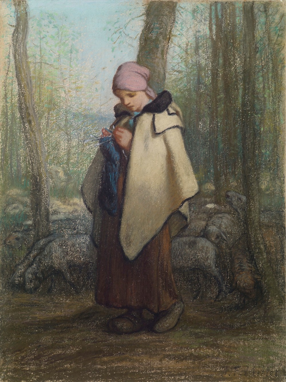 The Knitting Shepherdess (1856–57)
