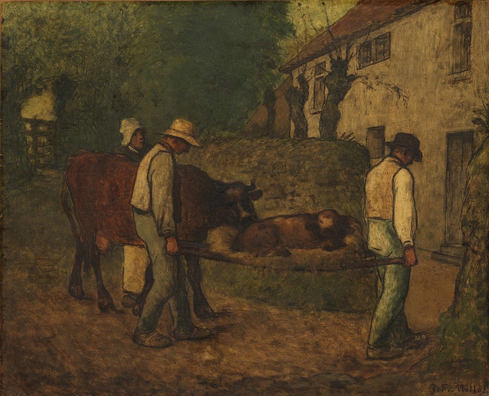 Bringing Home the Calf Born in the Fields, begun (ca. 1860)