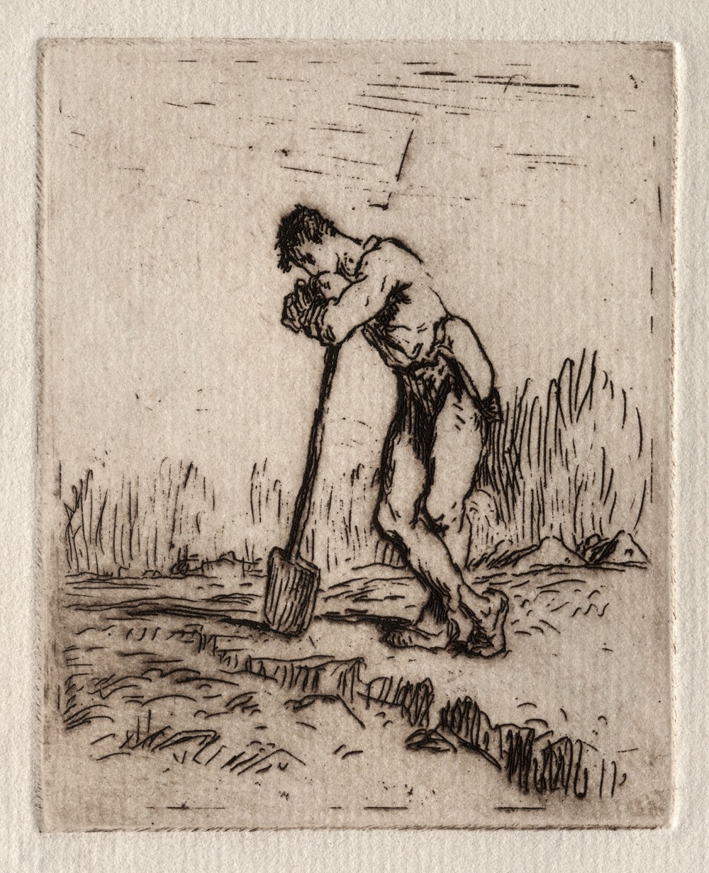 Man Leaning on a Spade (1855-56)