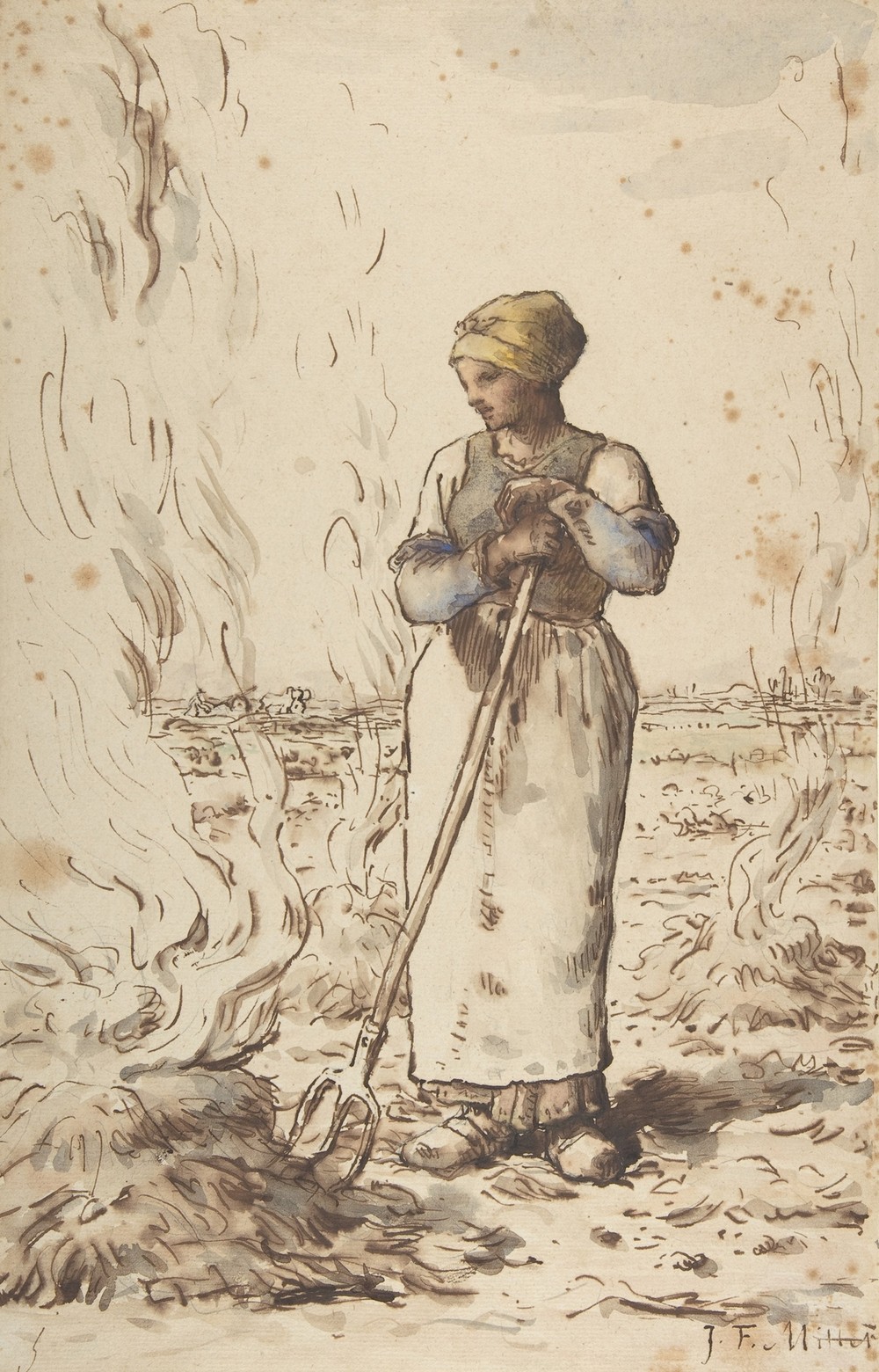 A Woman Burning Weeds (1830–75)