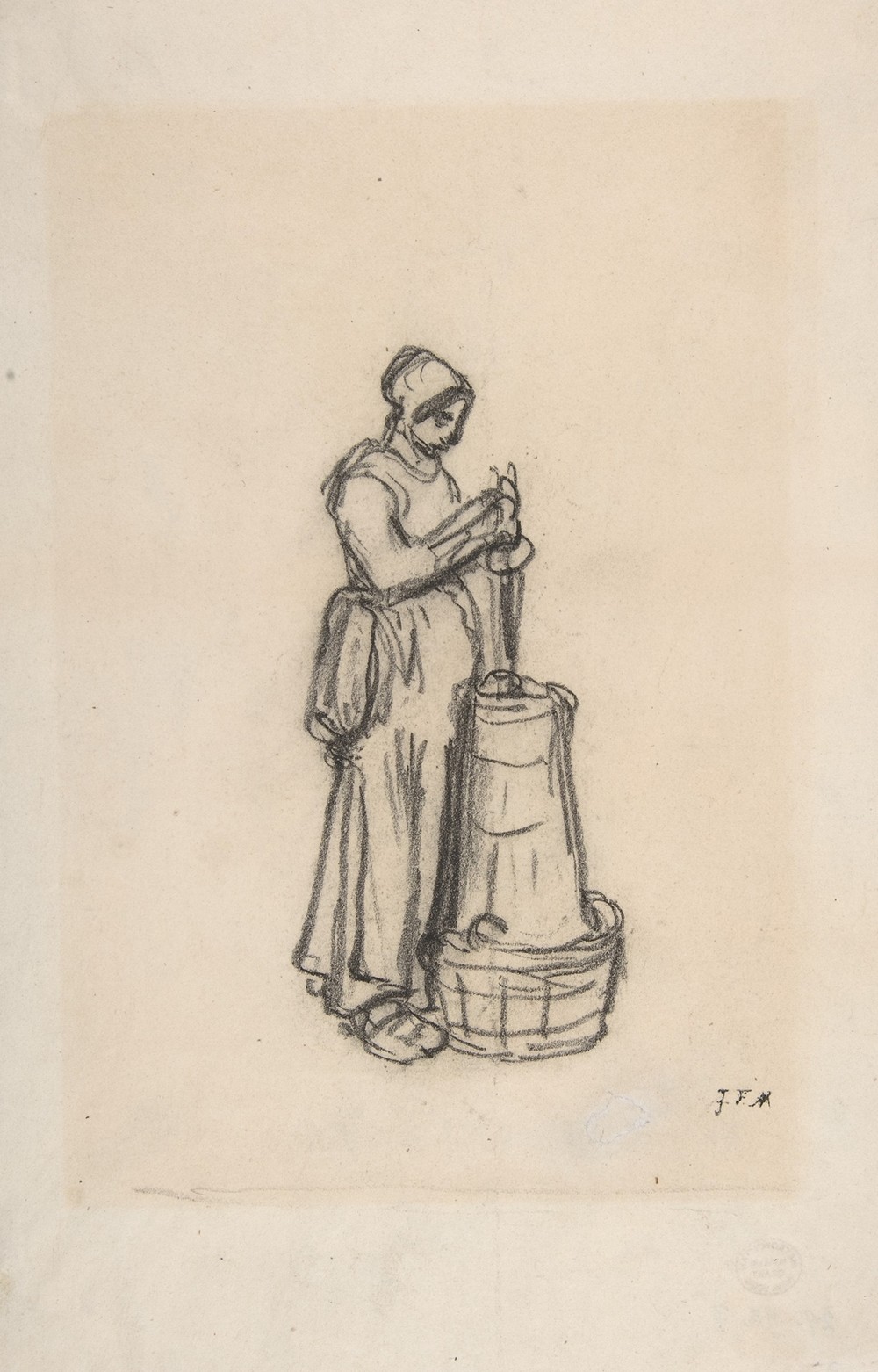 Woman with a Churn