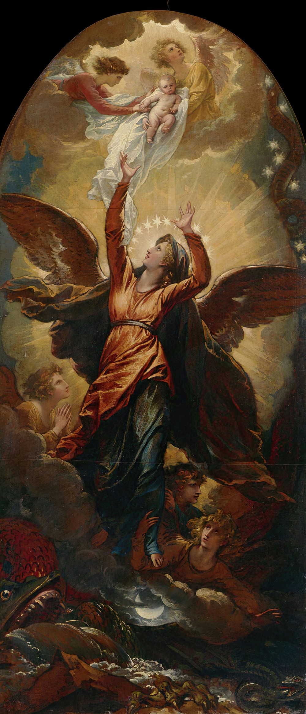 The Woman Clothed with the Sun Fleeth from the Persecution of the Dragon (ca. 1797)