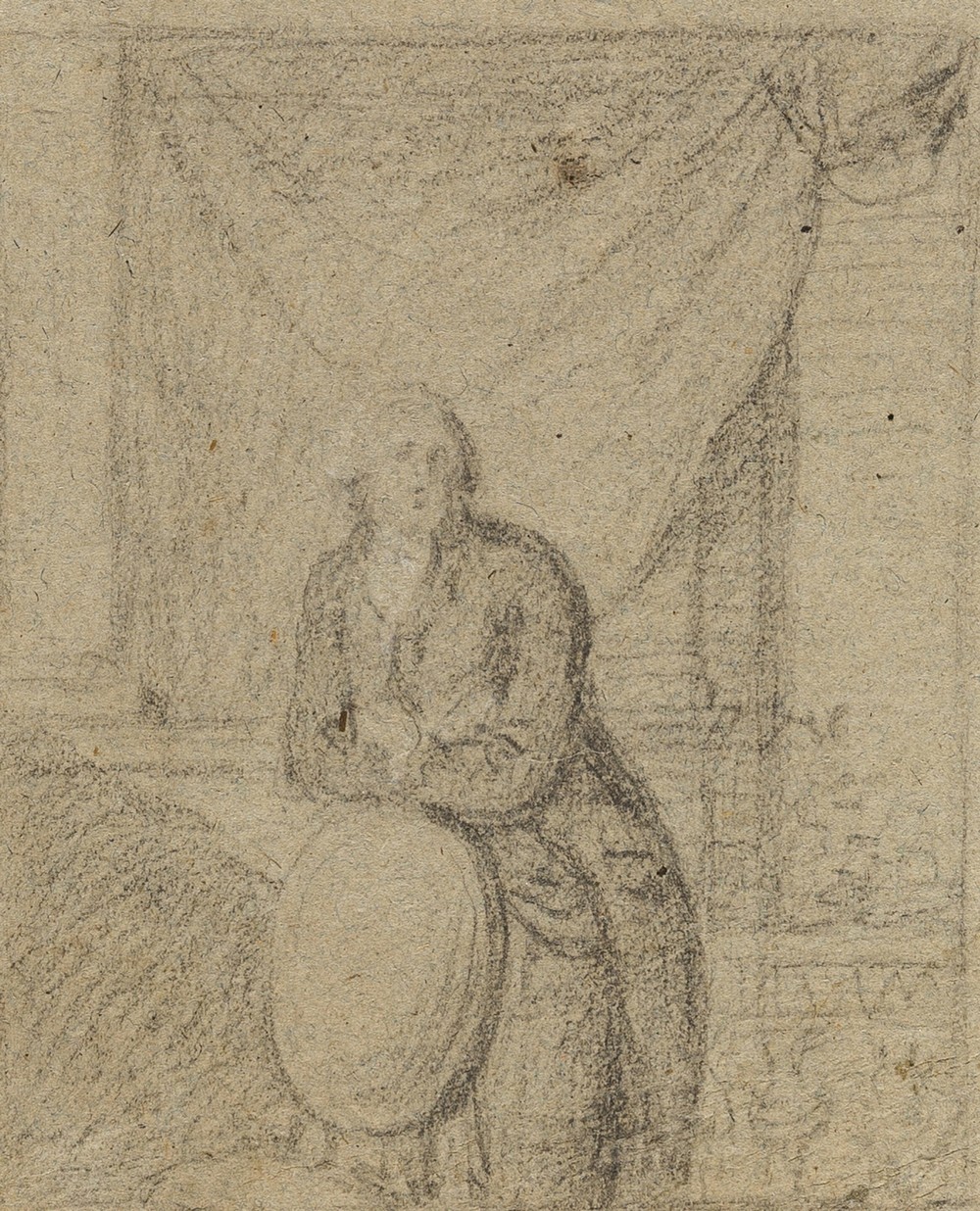 Portrait of a Man Standing in Front of Window