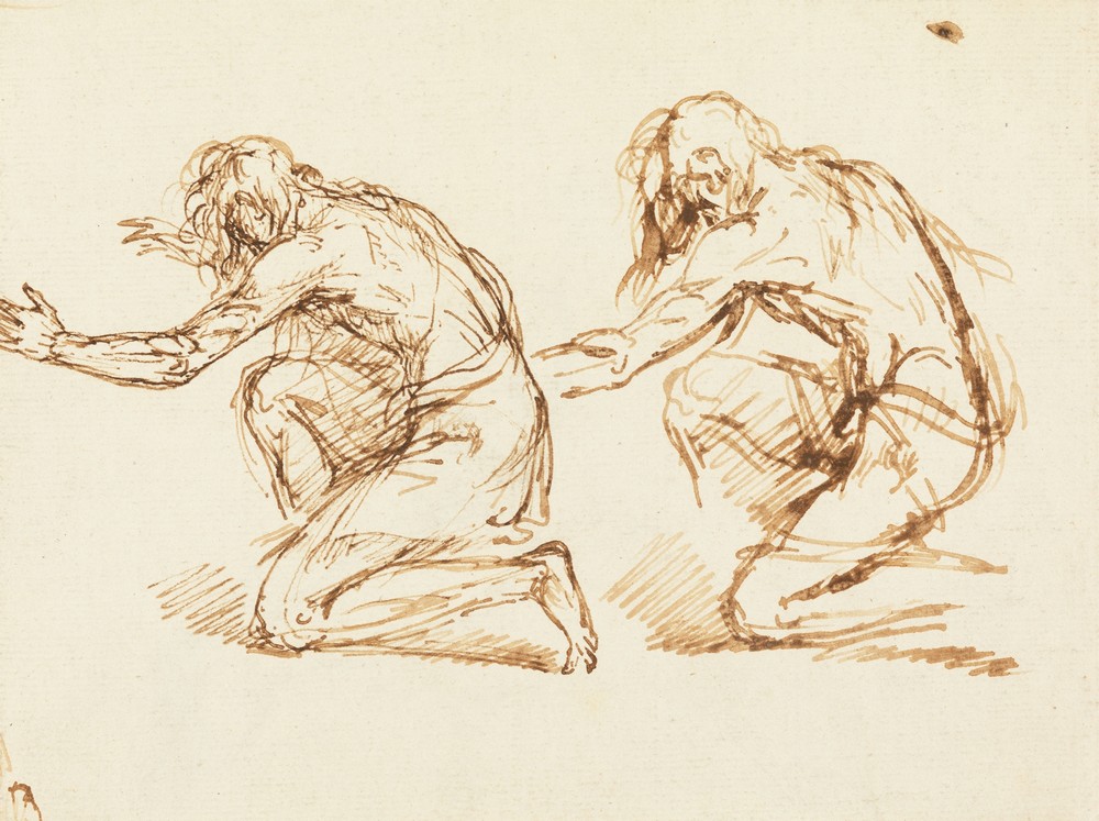 Two Kneeling Figures