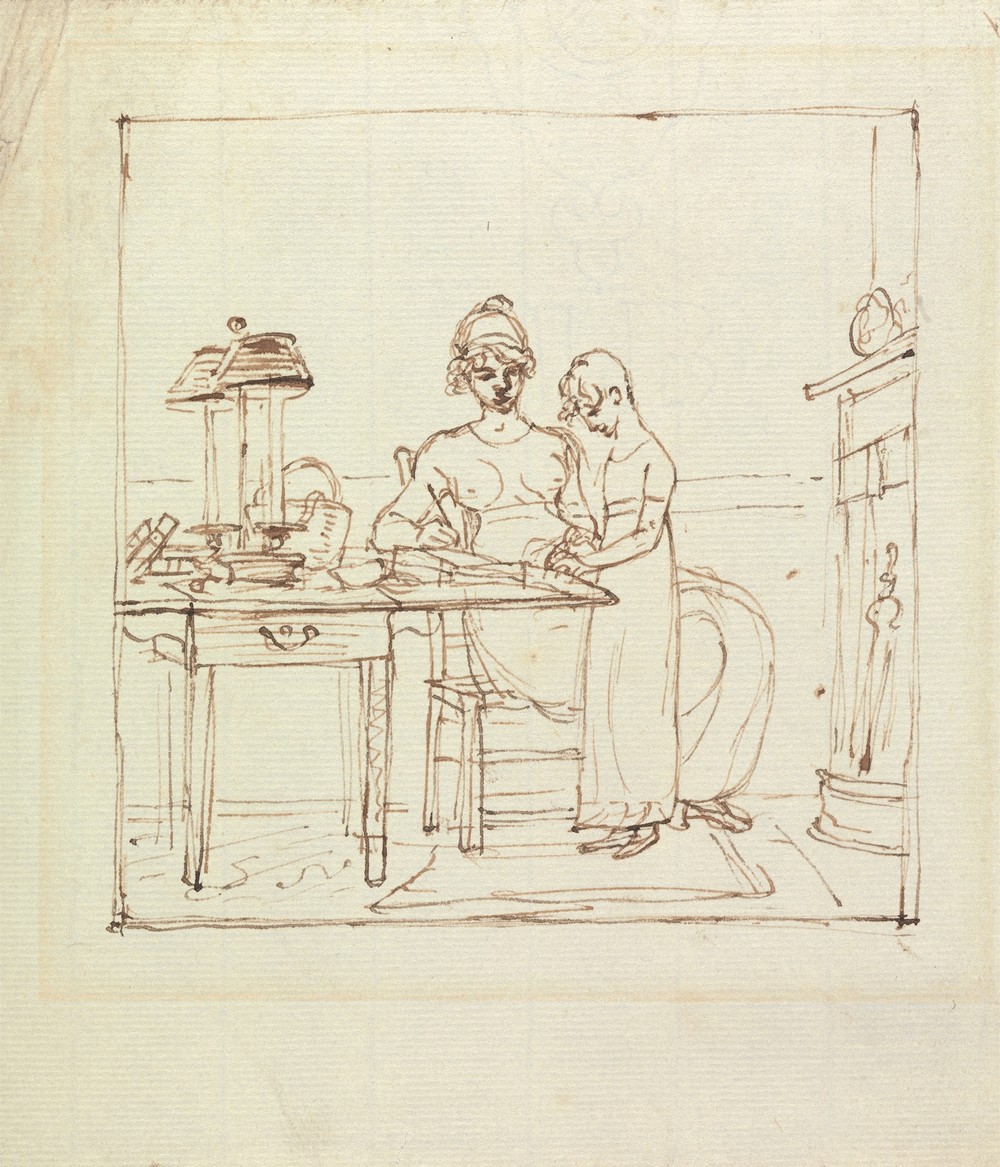 Woman and Girl at a Writing Desk