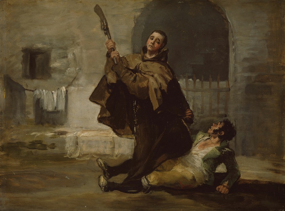 Friar Pedro Clubs El Maragato with the Butt of the Gun (c. 1806)